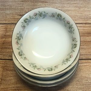 Set of 4 Johann Haviland Bavaria Germany "Forever Spring" small fruit bowl 5”